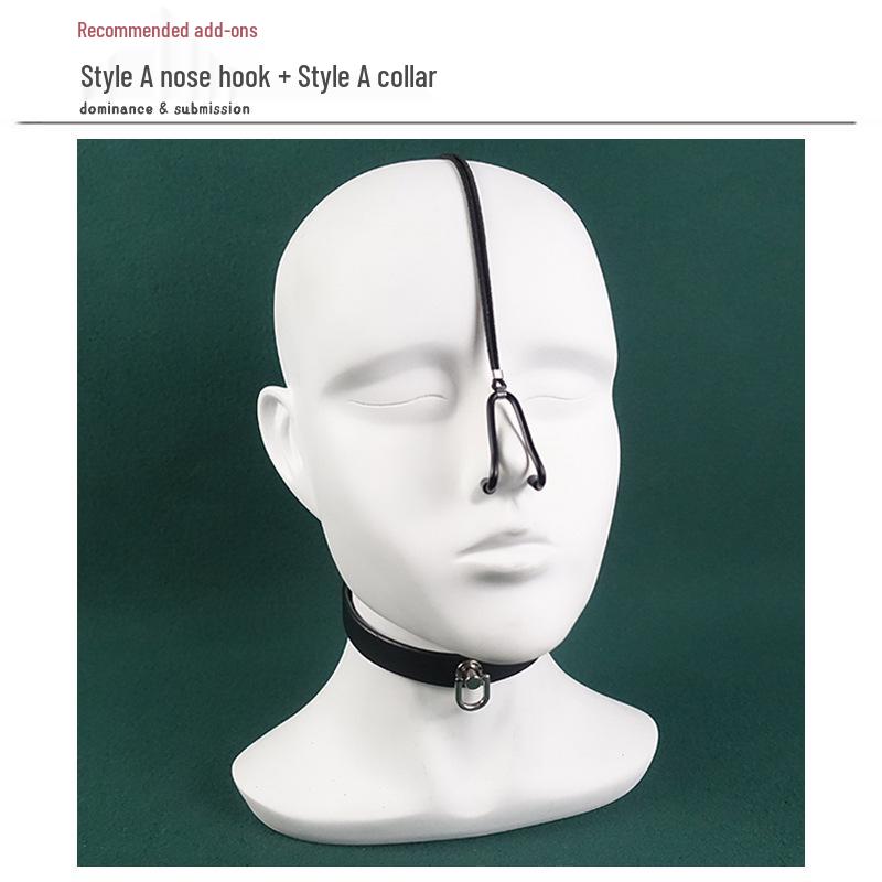 Nose Hook Headgear for Facial Domination BDSM Toy
