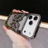 For iPhone 17 Pro Max Luxury Plating Frame Flash Diamond Butterfly Phone Case For iPhone 11 12 13 14 15 16 17 Protective Glitter  Cover