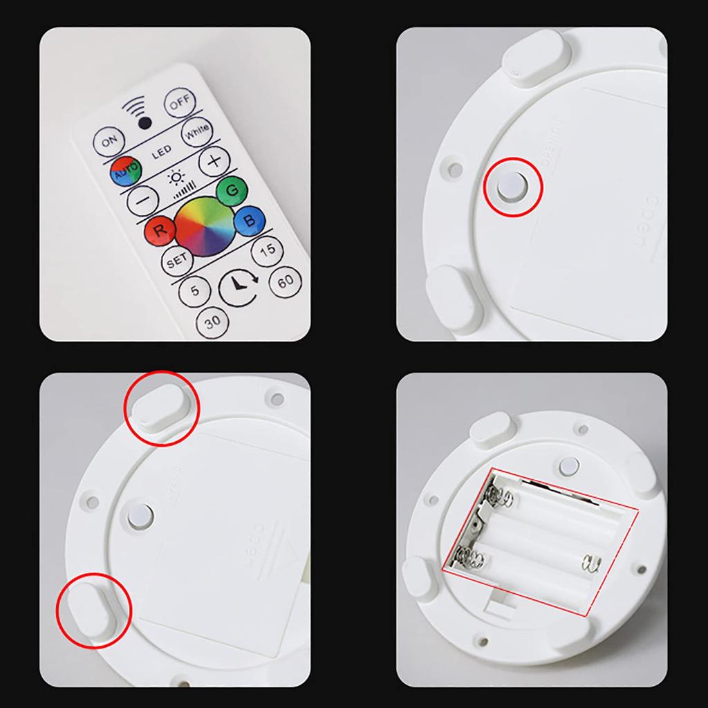 Nachtlicht, Stilllicht, Nachttischlampe, Fernbedienung, Timerfunktion, 5 Helligkeitseinstellungen, Tischleuchte, Raumlicht, LED-Licht, Ambiente