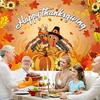 2D Cheerful Happy Thanksgiving Turkey Photography Background