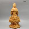 Buddha Holz Kannon Bodhisattva Holzschnitzerei Kannon Bodhisattva Natürliche Felseneiche Holz Kannon Feng Gut Böses Abwehren 15cm x Breite 8cm x Tiefe