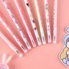 3Pcs Kawaii Butterfly Bunny Kitten Moon Sequin Neutral Pen Cute Cartoon Pen Black Ink Student Office School Stationery