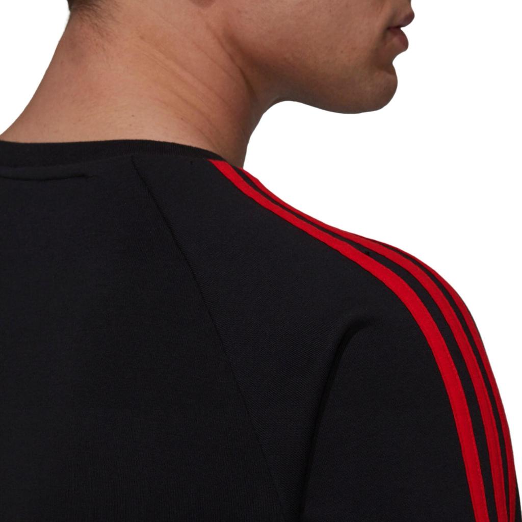 Men's Adidas Fcb Swt Top Logo Printing Contrasting Colors Stripe Soccer/Football Sports Black GR0666