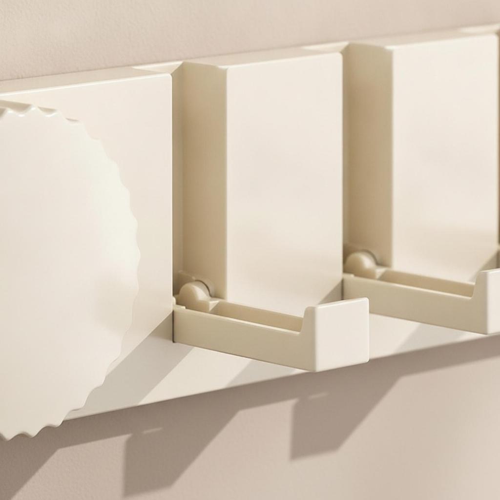 Suction Cup Wall Hook Rack Complimentary 6-Hook for Bathroom, Kitchen