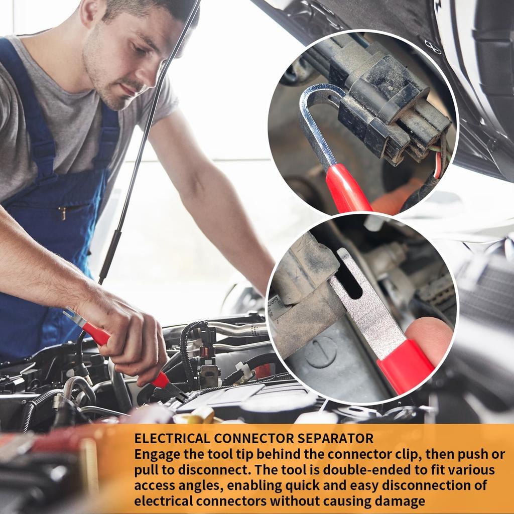 2 PCS Electrical Disconnect Pliers For Cars, 60 Degree Automotive Electrical Connector Pliers And Electrical Connector Separator Tool