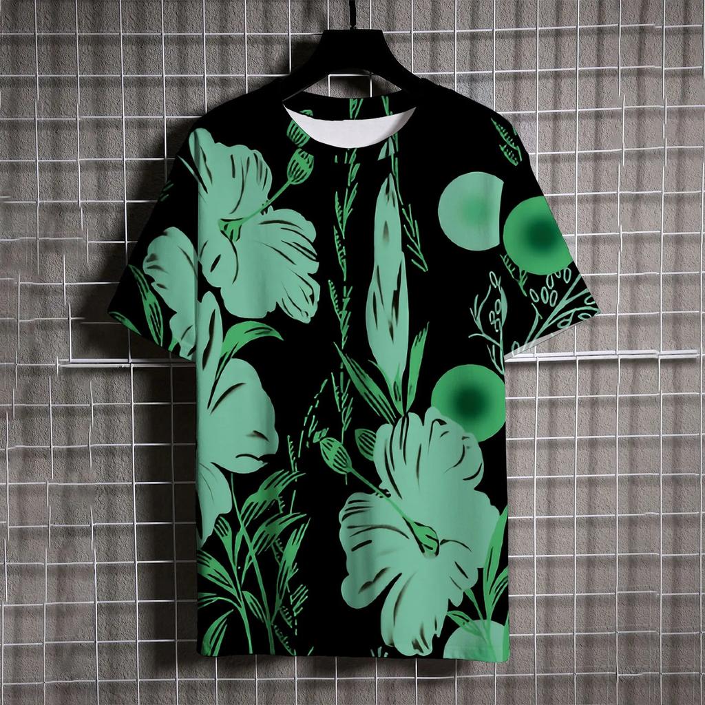 Men's Casual Tops Fashionable Harajuku Style Print Loose and Versatile Men's Short Sleeve Tee Oversized T-shirt Graphic T Shirts