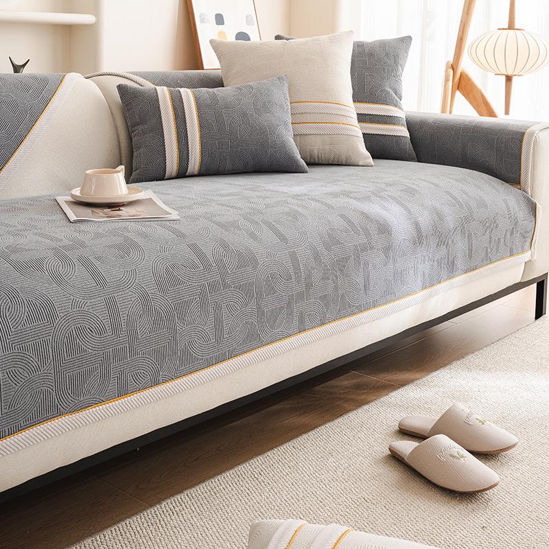 Chenille Light Luxury Sofa Cushion New Simple Four Seasons Universal Non-Slip Cushion Cushion Full Covered Cloth Sofa Cover