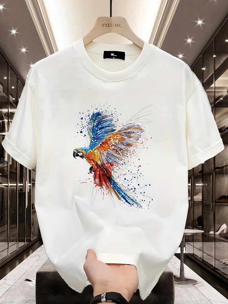 Mens Vintage Style Printed Tee Heavyweight cotton short sleeve tee casual summery youth style bold design