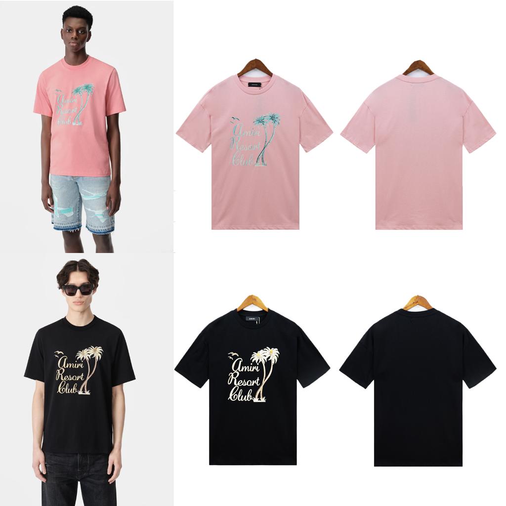 2215 Amiri 2025 Sommer Neue Herren- und Damenmode Lose Hochwertige Baumwolle Plus Size T-Shirt Paar T-Shirt