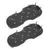 Lawn Aerator Shoes with Strap Lawn Aerating Sandals Garden Grass Loosening Tools for Courtyards Black
