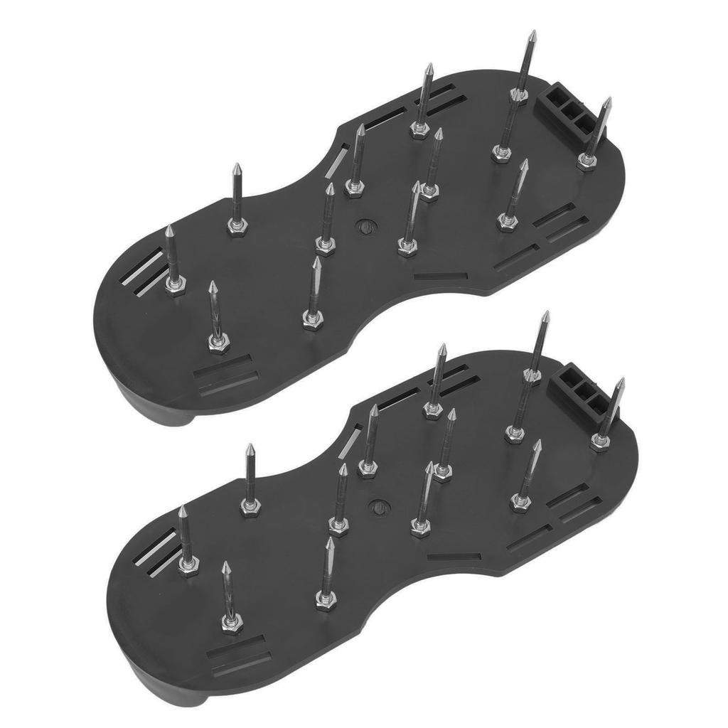 Lawn Aerator Shoes with Strap Lawn Aerating Sandals Garden Grass Loosening Tools for Courtyards Black