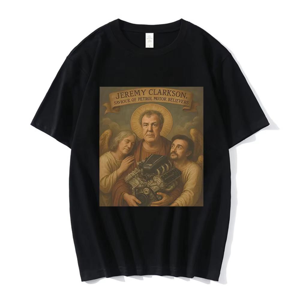 

Jeremy Clarkson Protect Us From Electric Motors Graphic T-shirts Men Women Fashion Short Sleeves T Shirts S