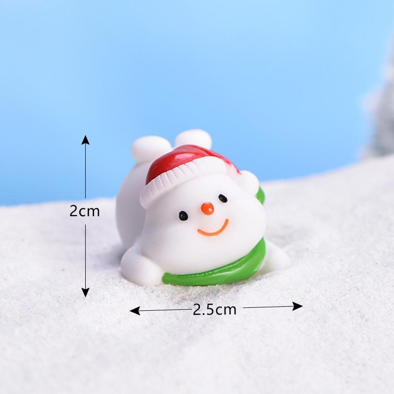 Santa & Snowman Micro Landscape DIY Bonsai Ornament - Christmas Gift Decoration