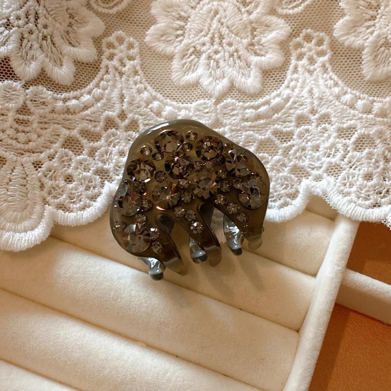 Elegant Crystal-Encrusted Mini Hair Clip for Women