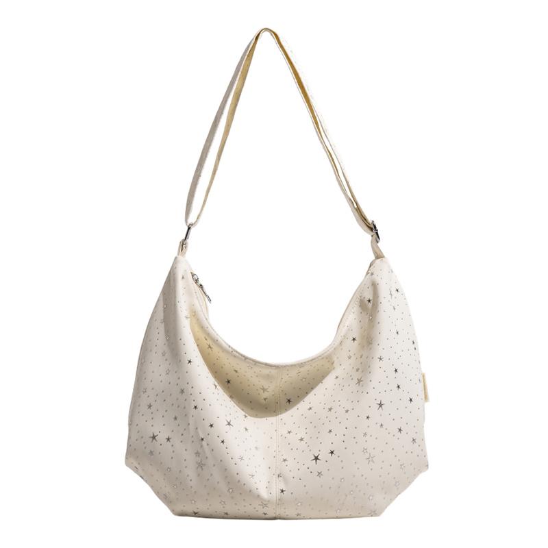 Women's Large Capacity Wave Dot Crossbody Bag Commuter Shoulder Bag
