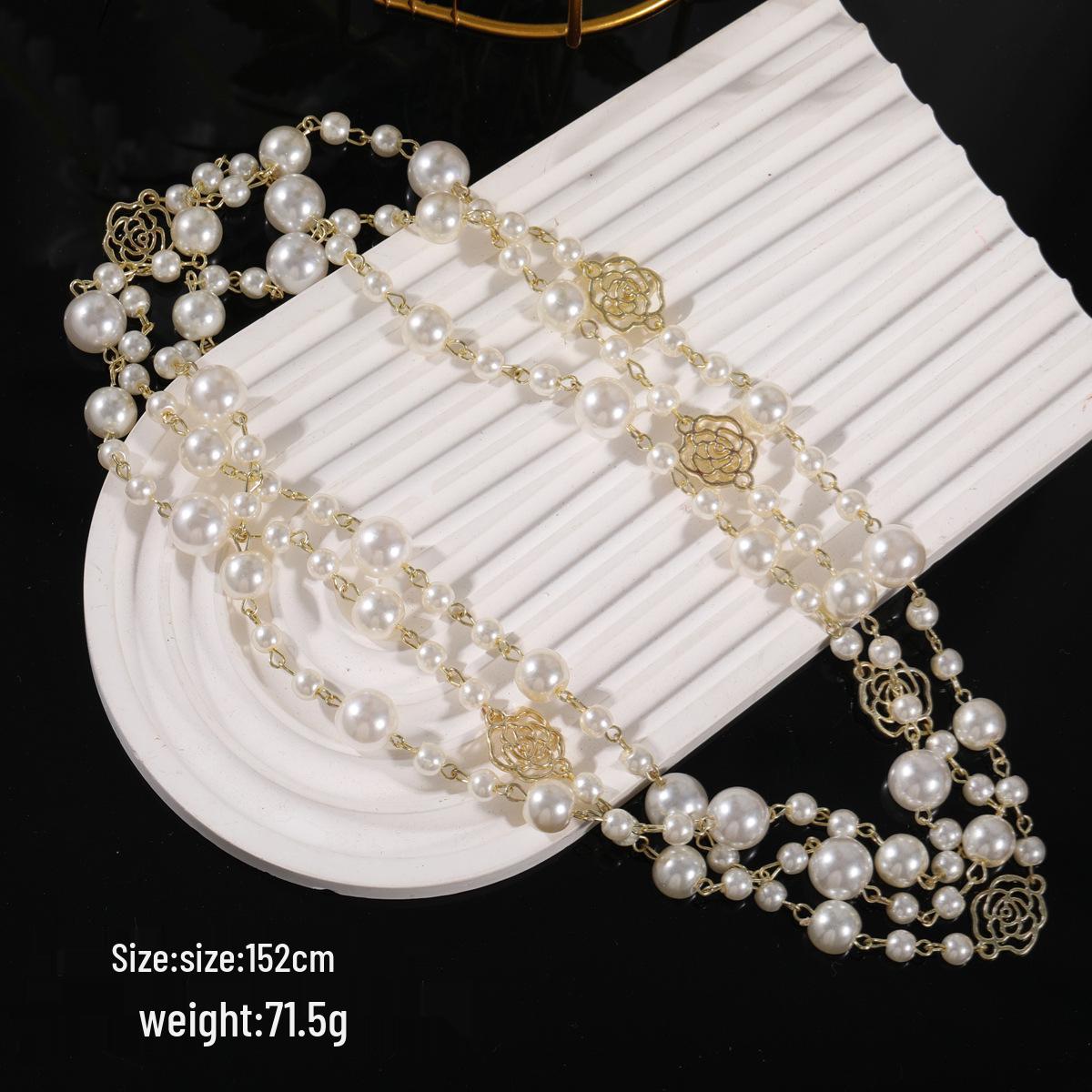 

Міжкордонний ароматний ланцюжок для светра: Корейський стиль, довге намисто, модно універсальне, високоякісний сплав, стійке до вицвітання