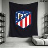 Atltico De Madrid Crest Wallpaper Bedding 1 Duvet Cover 2 Pillowcase Without Core Bedding Set Christmas Birthday Gift