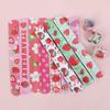 12Pcs Pink Strawberry Sweet Fruit Slap Bracelets Toy for Kids Girl Birthday Party Favors Baby Shower Guest Gifts Pinata Fillers