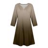 Women's Summer Dress Loose V Neck Three-quarter Sleeve Sundress With Pockets Dress