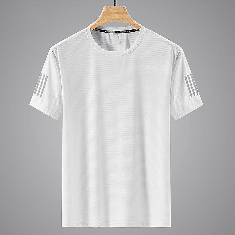 Men's Summer Ice Silk Quick-Dry Short Sleeve T-Shirt - Breathable & Lightweight
