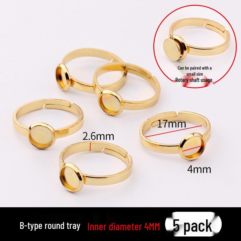 Handcrafted High-Speed Rotating Butterfly Pinwheel Ring with Miniature Bearings 5 pieces