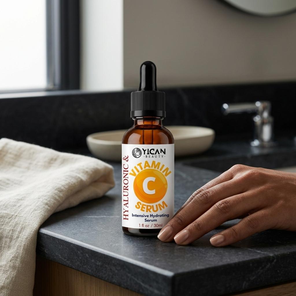 Vitamin C Serum Anti-Falten Gesichtsserum Hyaluronsäure Vitamin E Und Bio Anti-Aging Serum 30ml