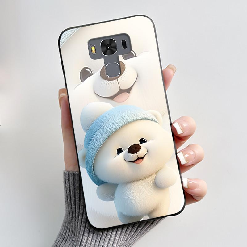 For ASUS Zenfone 3 Max ZC553KL X00DDB X00DDA X00DD Case Luxury Cute Love Rabbit Funny Black Soft TPU Silicone Matte Back Cover