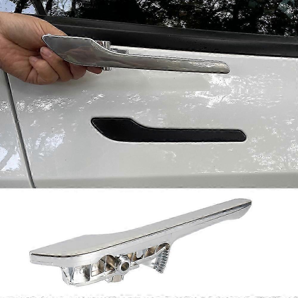 Right Side Chrome Door Handle Replacement Compatible with 2017-2020 Tesla Model 3 Sedan and Electric Cars Parts