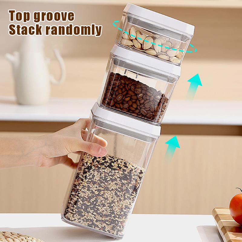 Press-Type Vacuum-Sealed Food-Grade Storage Container Kitchen Storage Container Coffee Bean And Grain Storage Container