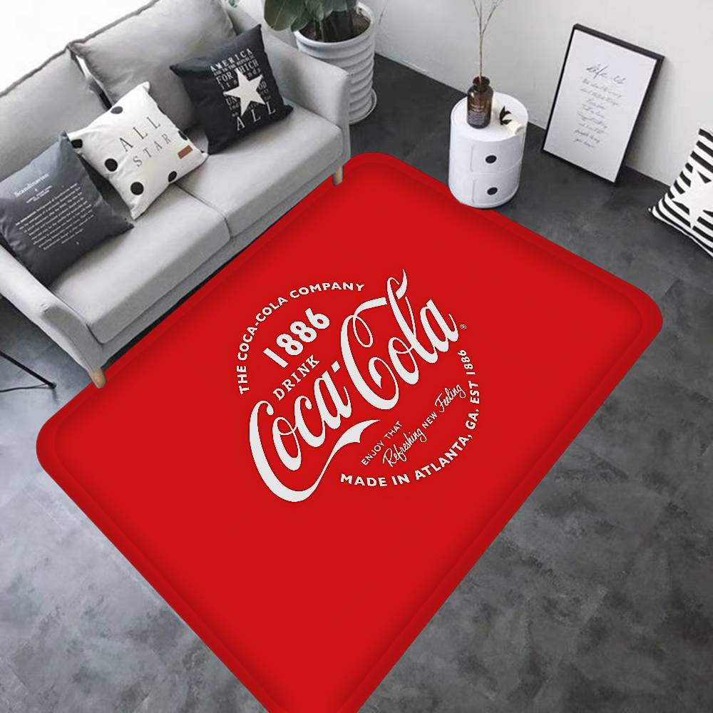 C-Coca C-cola Vintage Logo Rohožka Omyvatelná Protiskluzová Rohožka do Obývacího Pokojového Prostoru u Pohovky a Křesel Kuchyňská Rohožka Před Dveřmi Koberec