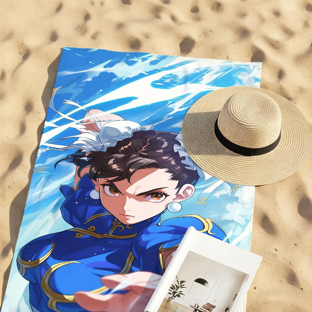 Classic Game S-Street F-Fighter-Chunli Towel Quick Drying Beach Towels Are Suitable For Swimming Pools Camping Yoga And The Gym
