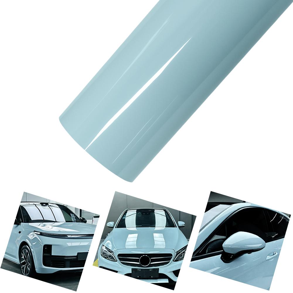 Glossy Gulf Blue High Quality PET Car Film Vinyl Film Car Wrap Decal Sticker Motorcycle Auto Decor Accessories Air Bubble Free