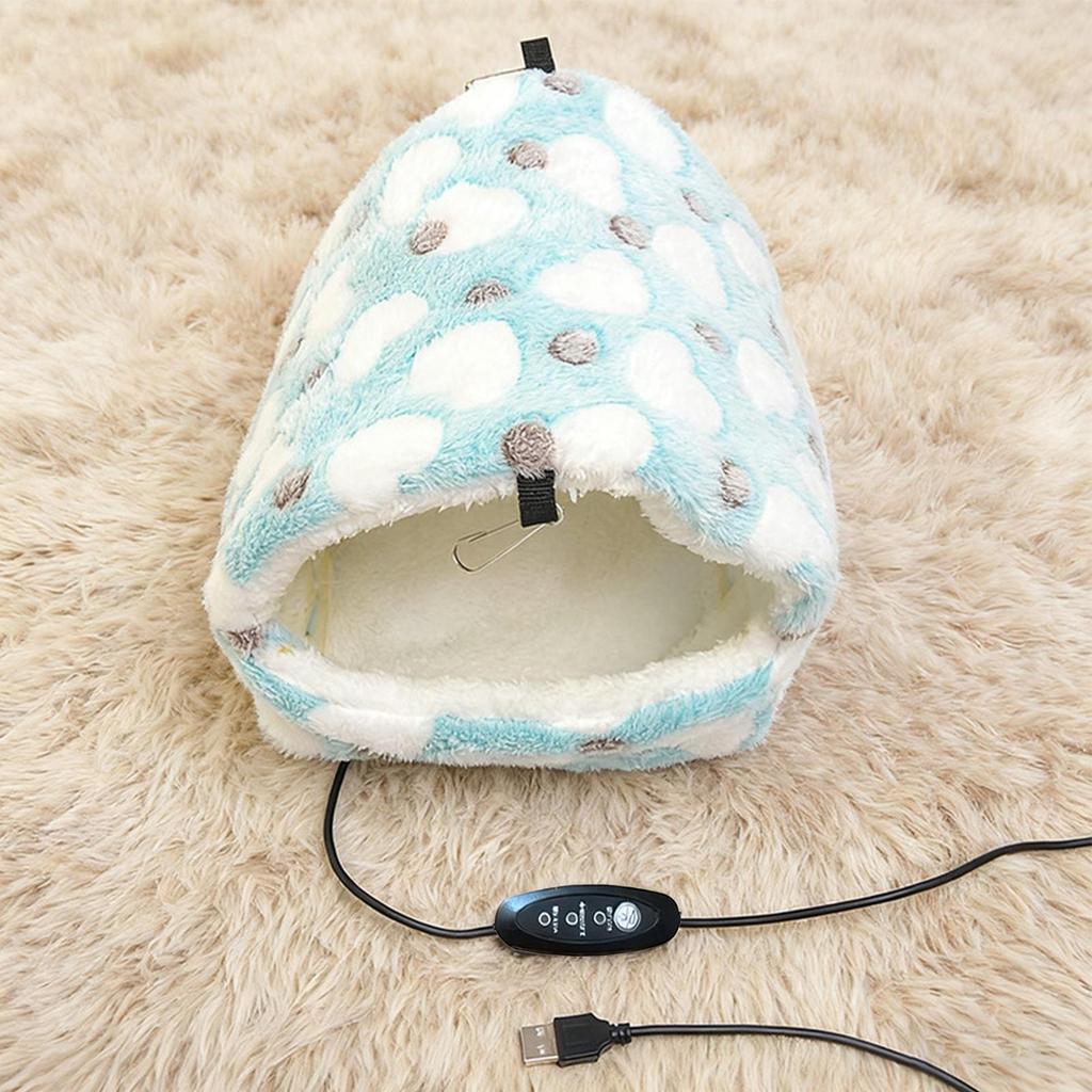 Beheiztes Vogelhaus Hängematte Plüsch Warmes Nest für Conure Wellensittich Nymphensittich Unzertrennliche Kleintier Vogelbett Wärmer