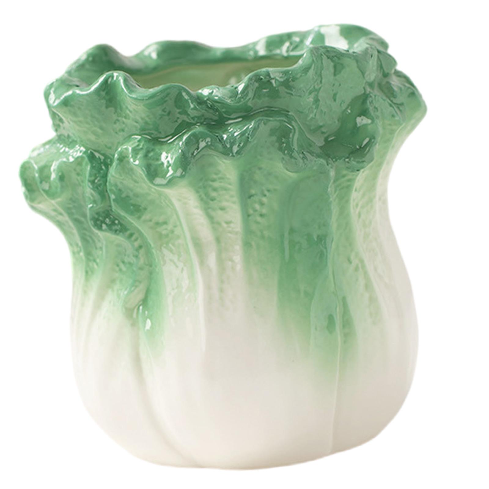 

Керамическая подставка для ручек в виде капусты, многофункциональный фарфоровый стакан для карандашей для дома и офиса, контейнер для хранения канцелярских товаров для студентов