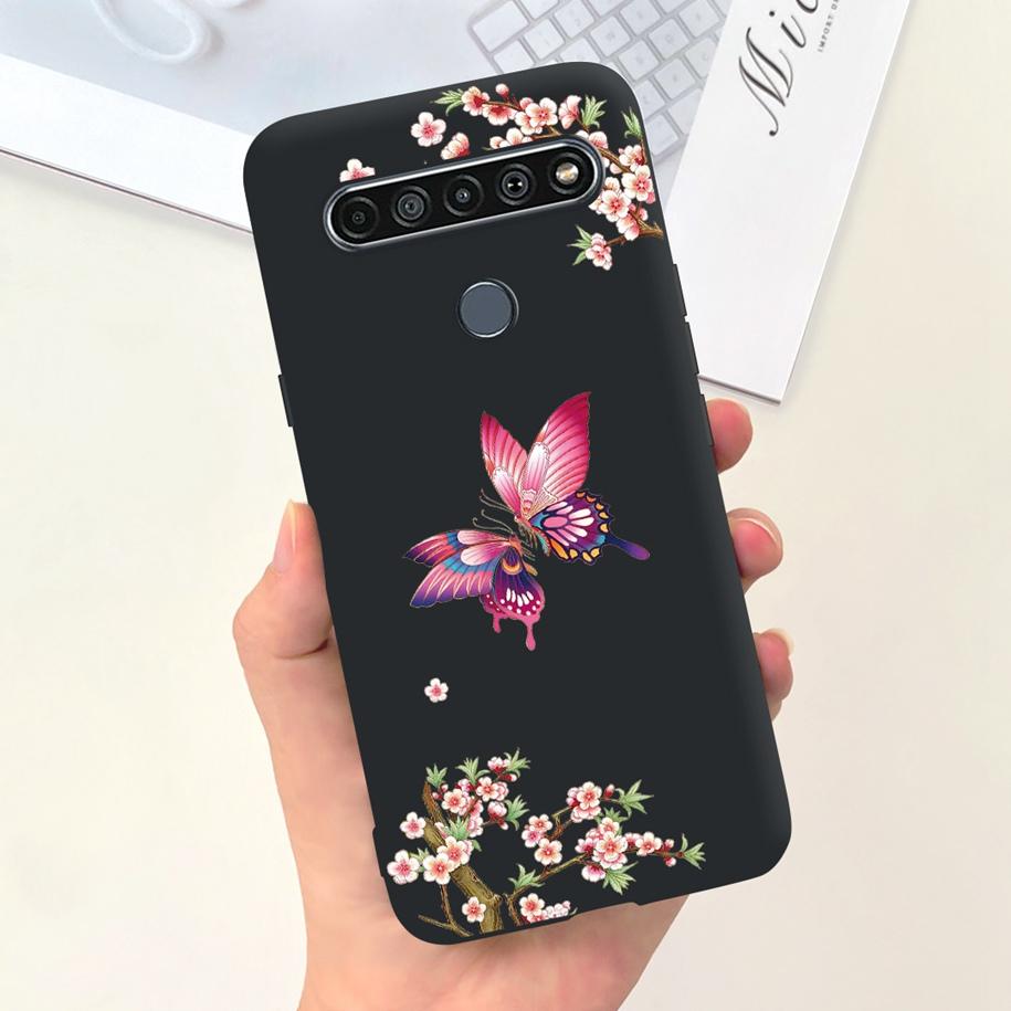 Para Funda LG K61 LMQ630EAW LM-Q630 Flor de Moda Suave Coque Fundas de Teléfono Para LG K61 2020 K 61 Cubierta Trasera de Silicona Para LGK61 Funda