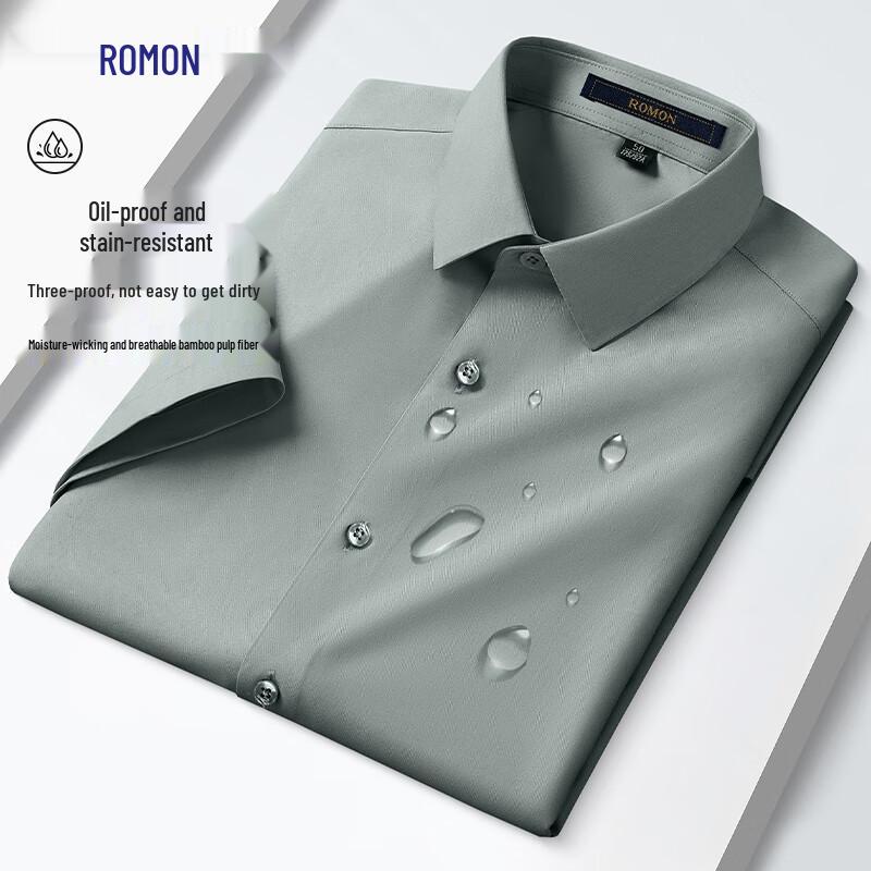 

Men s Wrinkle-Resistant Short-Sleeve Business Shirt 42