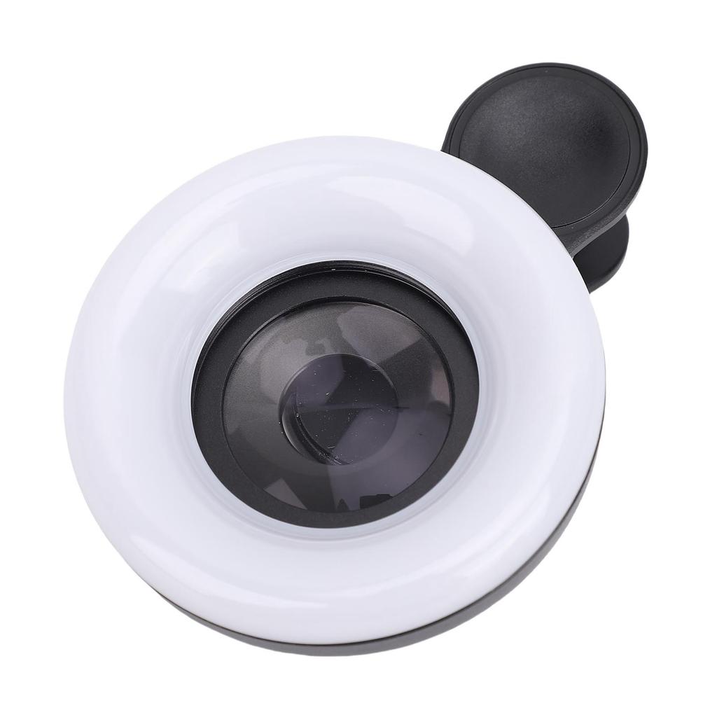 Phone Macro Lens with LED Fill Light 15X High Definition Lens for Eyelashes Jewelry Detail Photography