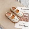JIMITU New Girls Princess Leather Shoes 2025 Spring Children Flowers National Style Dance Shoes Kids Toddler Girls Shoes Flats