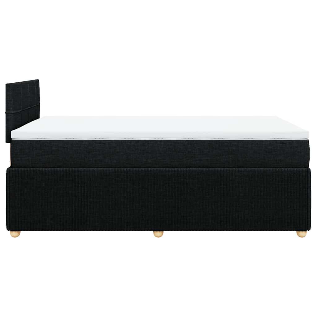Vidaxl Continental Bed With Mattress, Black, Fabric, 120X200 Cm