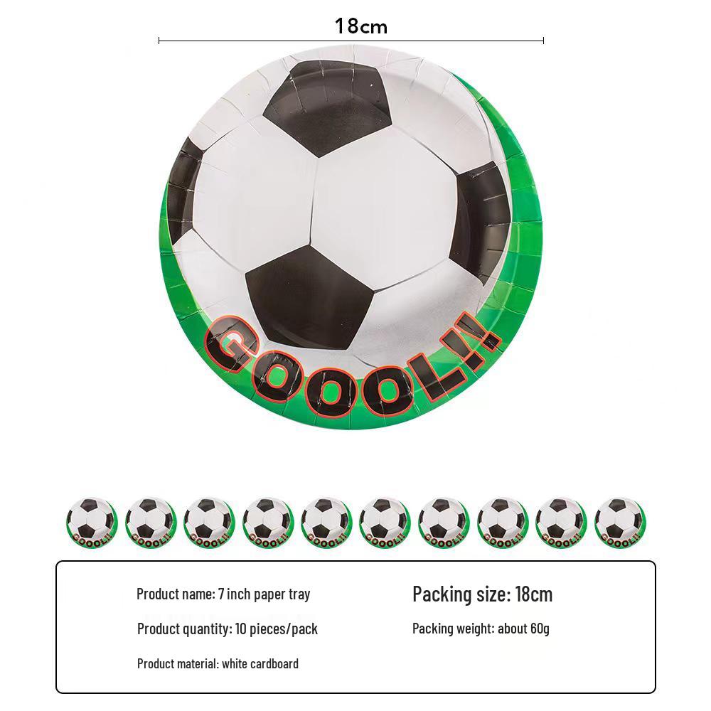 Football Birthday Party Decor Set: Plates, Cups, Tablecloth, Cutlery, Backdrop, Banner & Balloons.