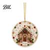 Decorative Acrylic Piece Christmas Hanging Ornament, Double Side Printed Unique Holiday Gift Tree Decor Pendant, Festive Home Decoration Animal