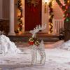 Jul Ren Figurer Lysande Metallstaty Elegant Inomhus Högtidsdekor För Festival Familj Vardagsrum Utomhus Inomhus