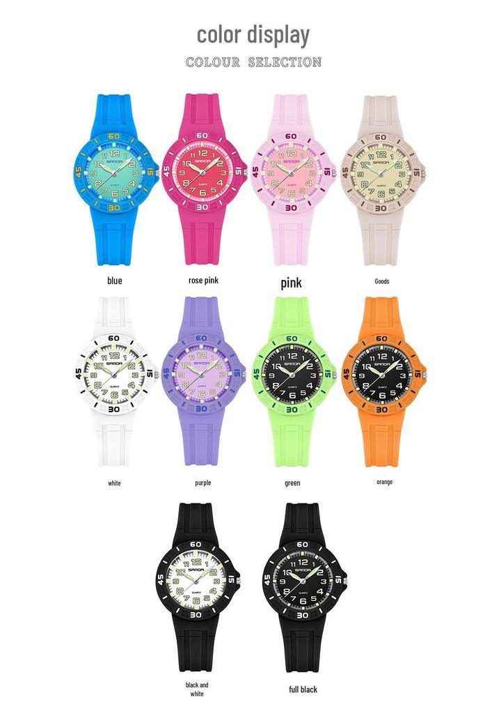 Sanda Unisex Sports Watches: Waterproof, Fluorescent, Energetic Designs for Kids and Lightweight Styles for Students
