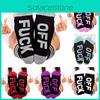 Colorful Casual Socks For Fall With Humorous English Lettering For All Genders