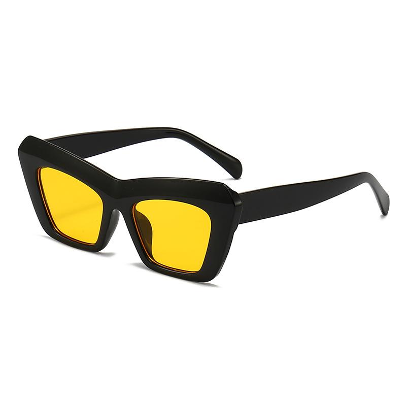 New Vintage Sunglasses Women Men Square Big Frame Sun Glasses Female Brand Designer Retro Shades Fashion Cat Eye Oculos De Sol
