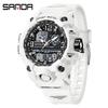 SANDA G-Style Ladies Watches Waterproof Outdoor Casual Clock Sports Military Women Watch Quartz Digital Dual-display Wristwatch