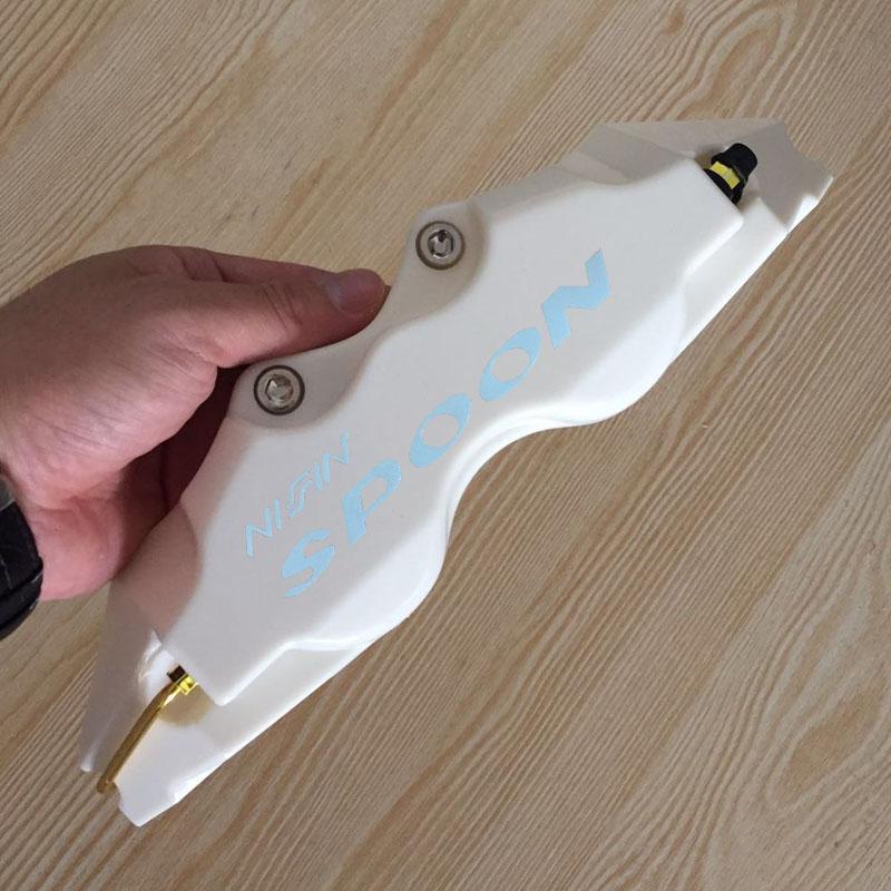 KUNBABY 8 Colors ABS Plastic Disc Brake Caliper Cover With White Spoon Logo Size L/M/S Car Styling For Front Rear Free Shipping
