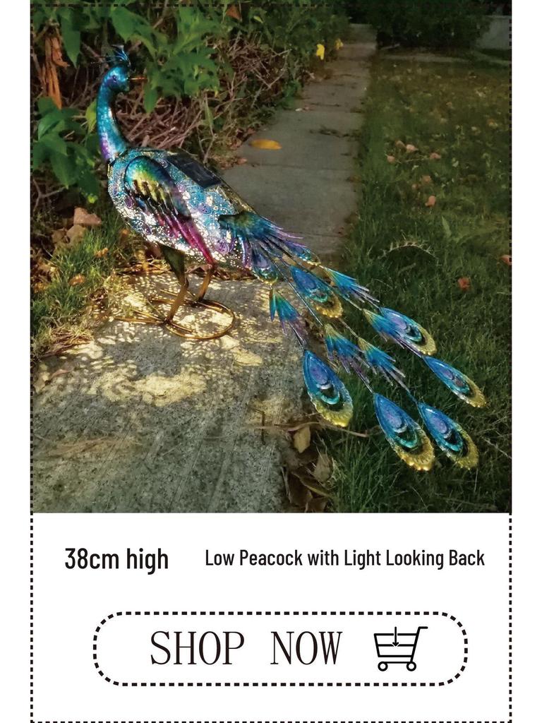 European & American Outdoor Garden Luminous Wrought Iron Swan Ornaments Solar Lights