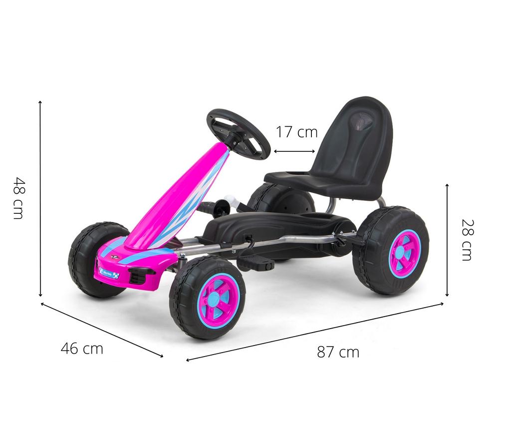 MILLY MALLY 3128 Viper Pink Pedal Go-Kart