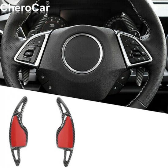 

Carbon Fiber Steering Wheel Shifter Paddle For Chevrolet Camaro /Corvette C7 14+